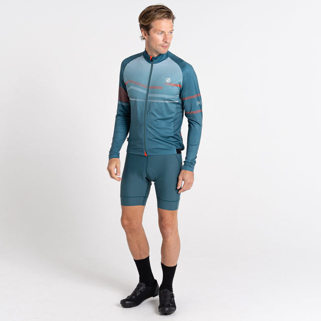 Dare2b Mens AEP Revolving Long Sleeve Cycle Cycling Jersey