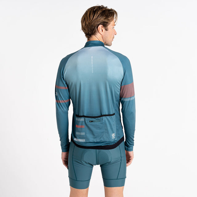 Dare2b Mens AEP Revolving Long Sleeve Cycle Cycling Jersey