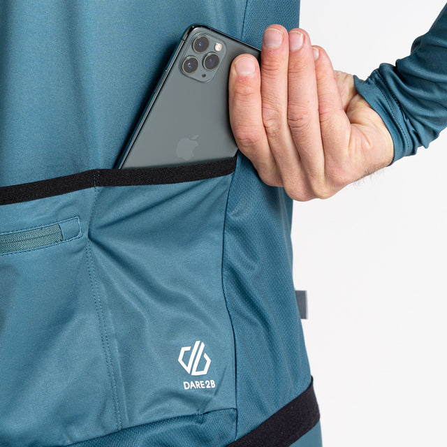 Dare2b Mens AEP Revolving Long Sleeve Cycle Cycling Jersey