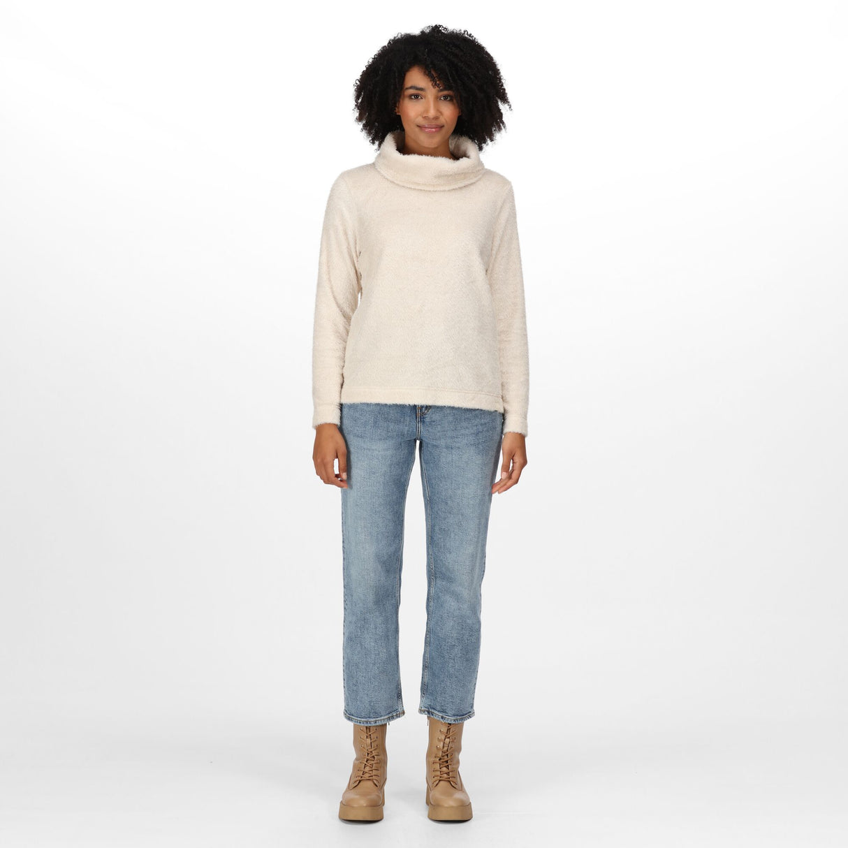 Regatta Womens Hedda Cowl Neck Knit Effect Fleece Sweater