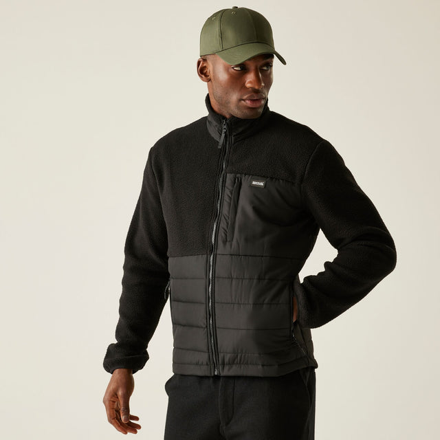 Regatta Mens Frankie Borg Full Zip Hybrid Fleece