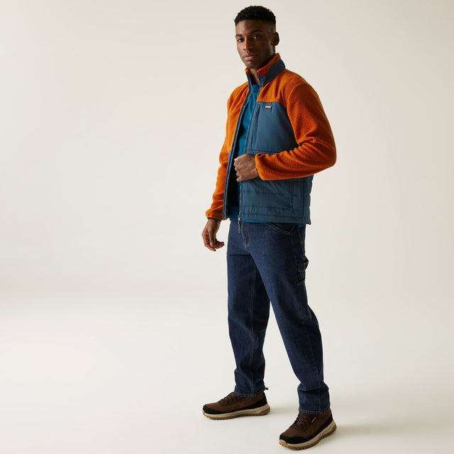 Regatta Mens Frankie Borg Full Zip Hybrid Fleece