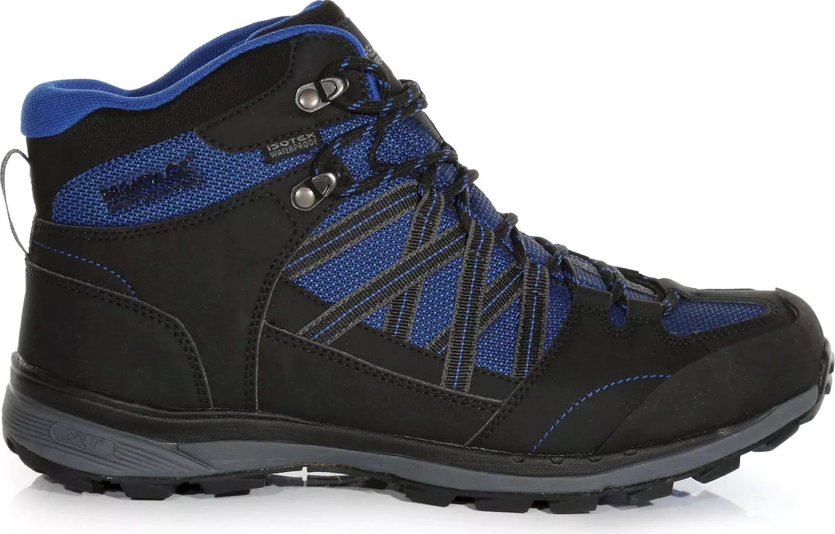 Regatta Samaris II Mid Mens Waterproof Walking Hiking Boots - Blue/Black