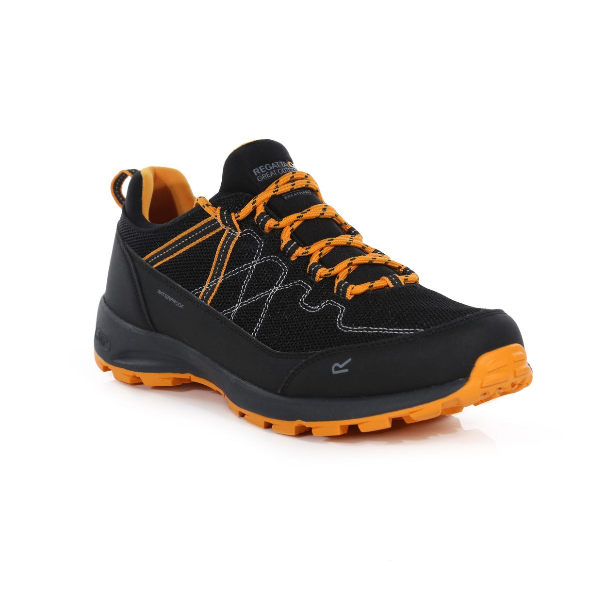 Regatta Samaris Lite Low Mens Waterproof Walking Hiking Shoes - Black/Orange