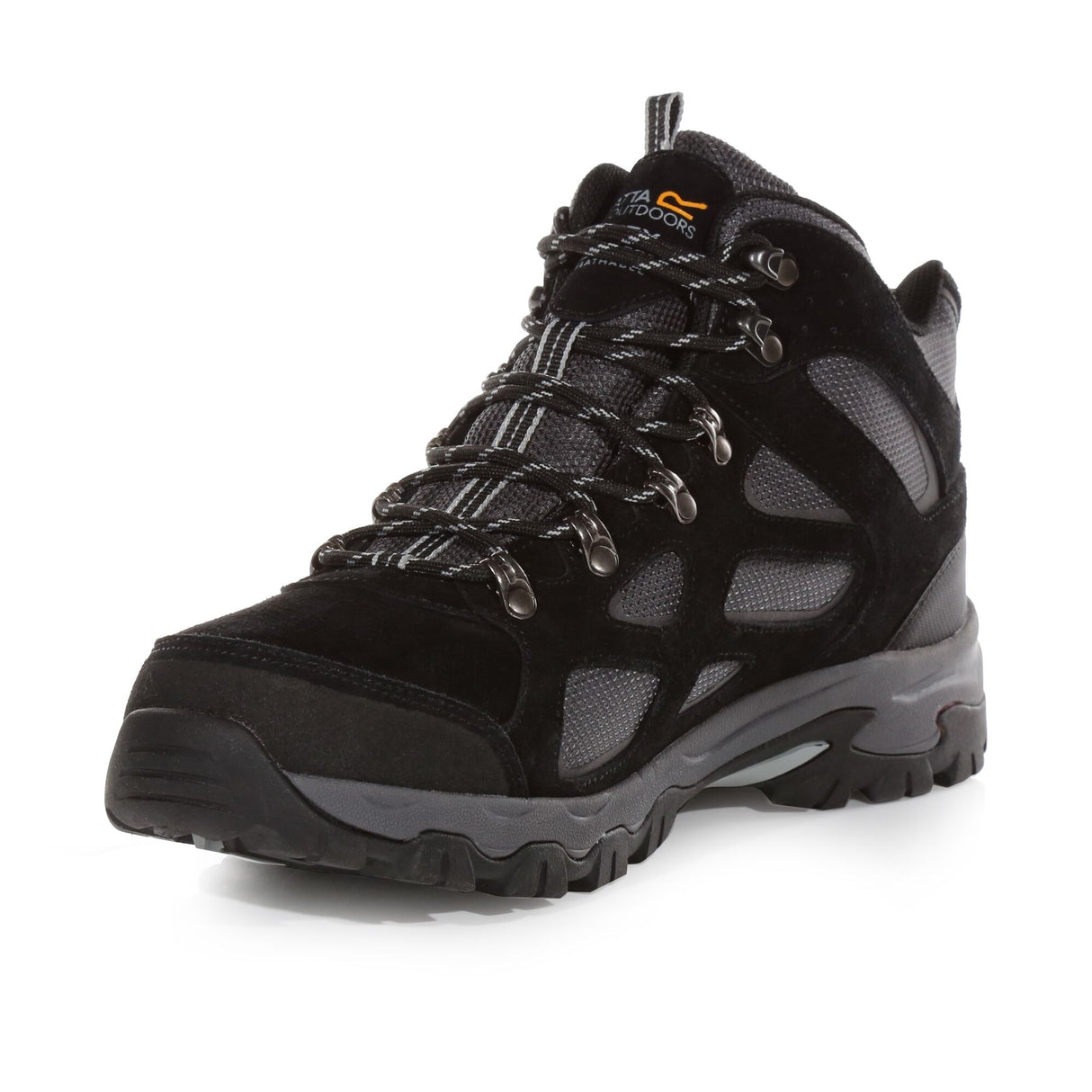 Regatta Tebay Mid Mens Waterproof Walking Hiking Boots - Black/Granite