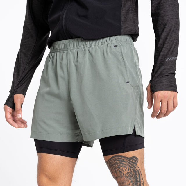 Dare2b Mens Recreate II Lightweight 2 in 1 Active Shorts