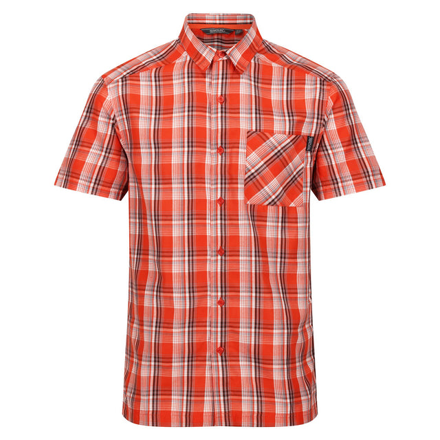 Regatta Mens Mindano VII Short Sleeve Check Shirt