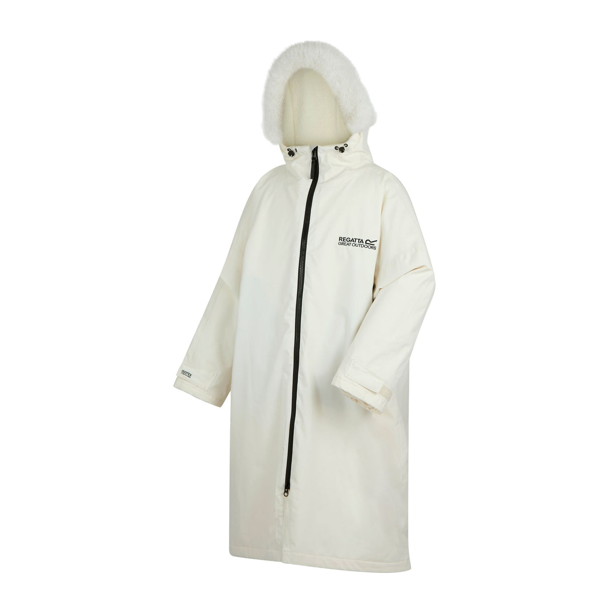 Regatta Kids Fur Trim Hooded Waterproof Pro Dry Changing Robe