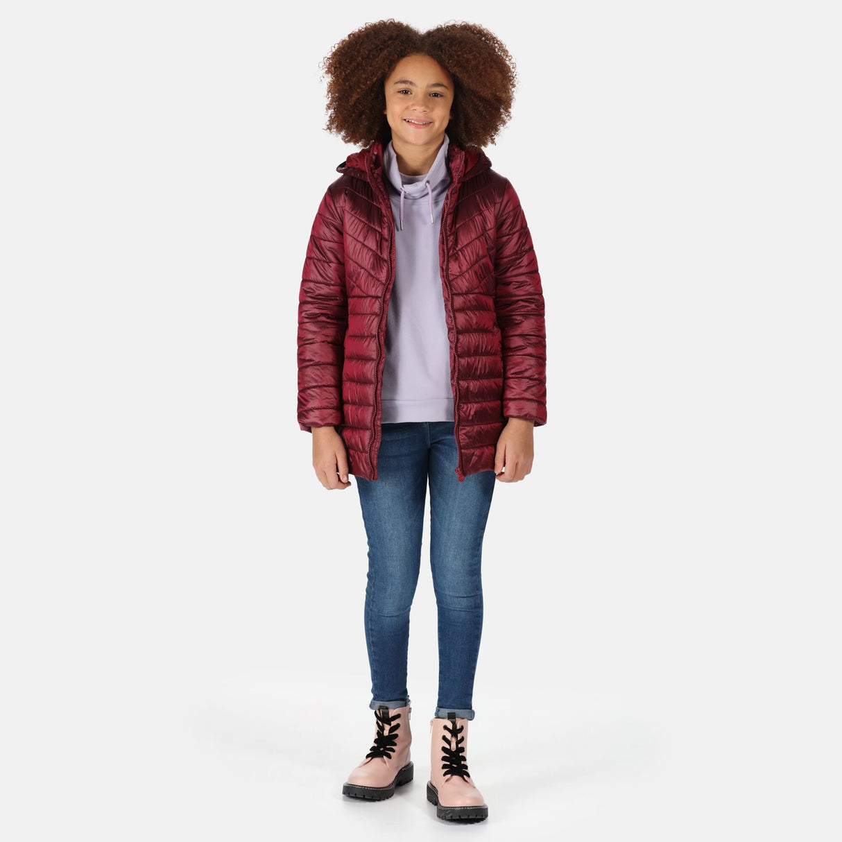 Regatta Kids Babette Hooded Padded Long Insulated Jacket