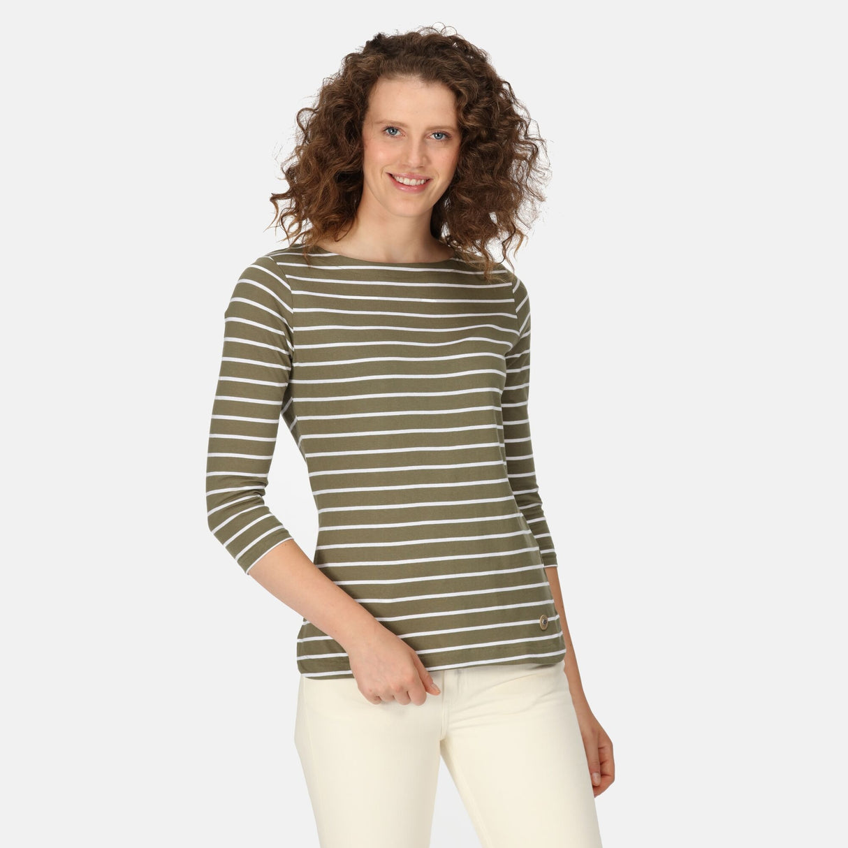 Regatta Womens Bayla 3/4 Sleeved Top Striped T Shirt