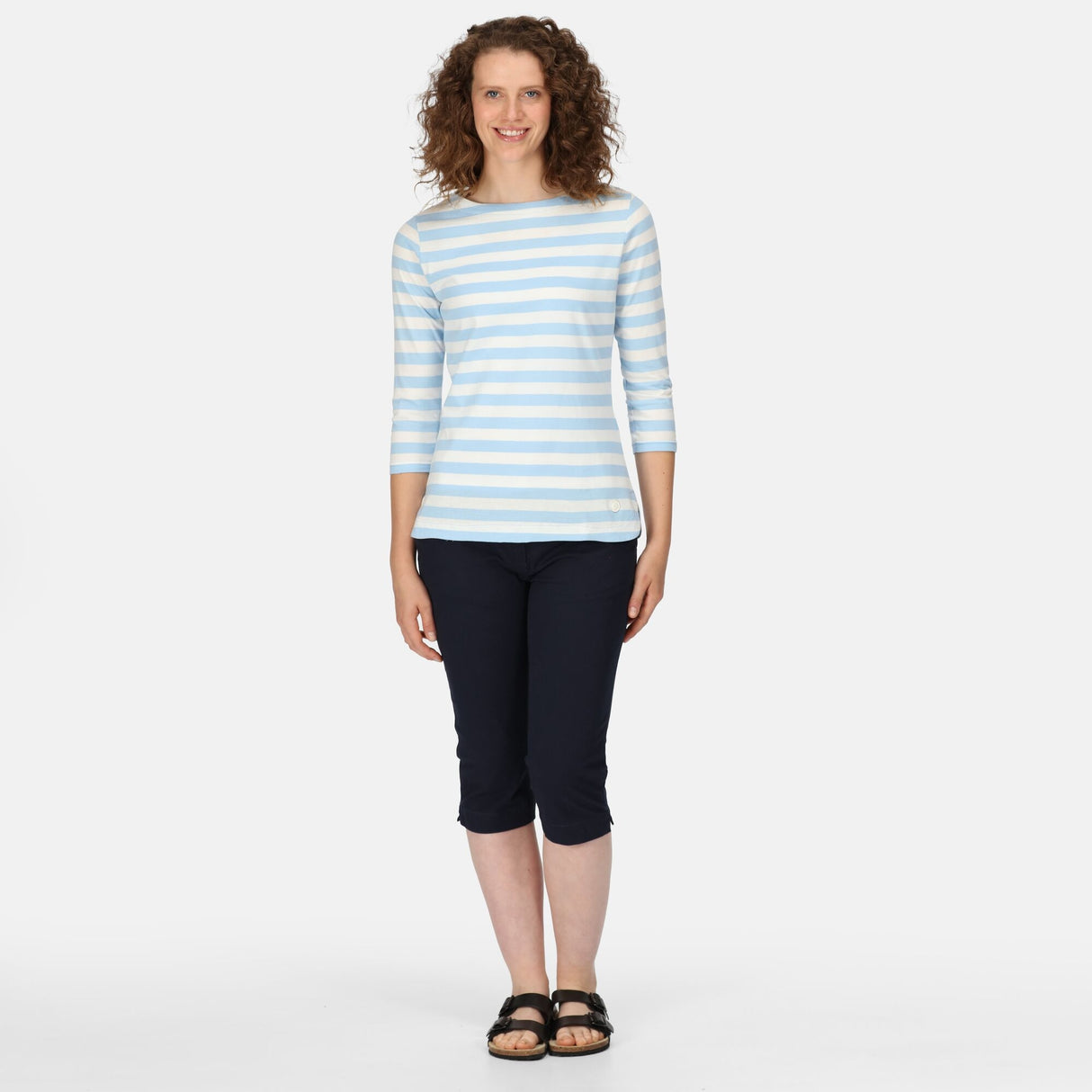 Regatta Womens Bayla 3/4 Sleeved Top Striped T Shirt