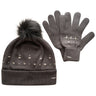 Dare2b Womens Crystal Clear Fleece Lined Hat and Gloves Set