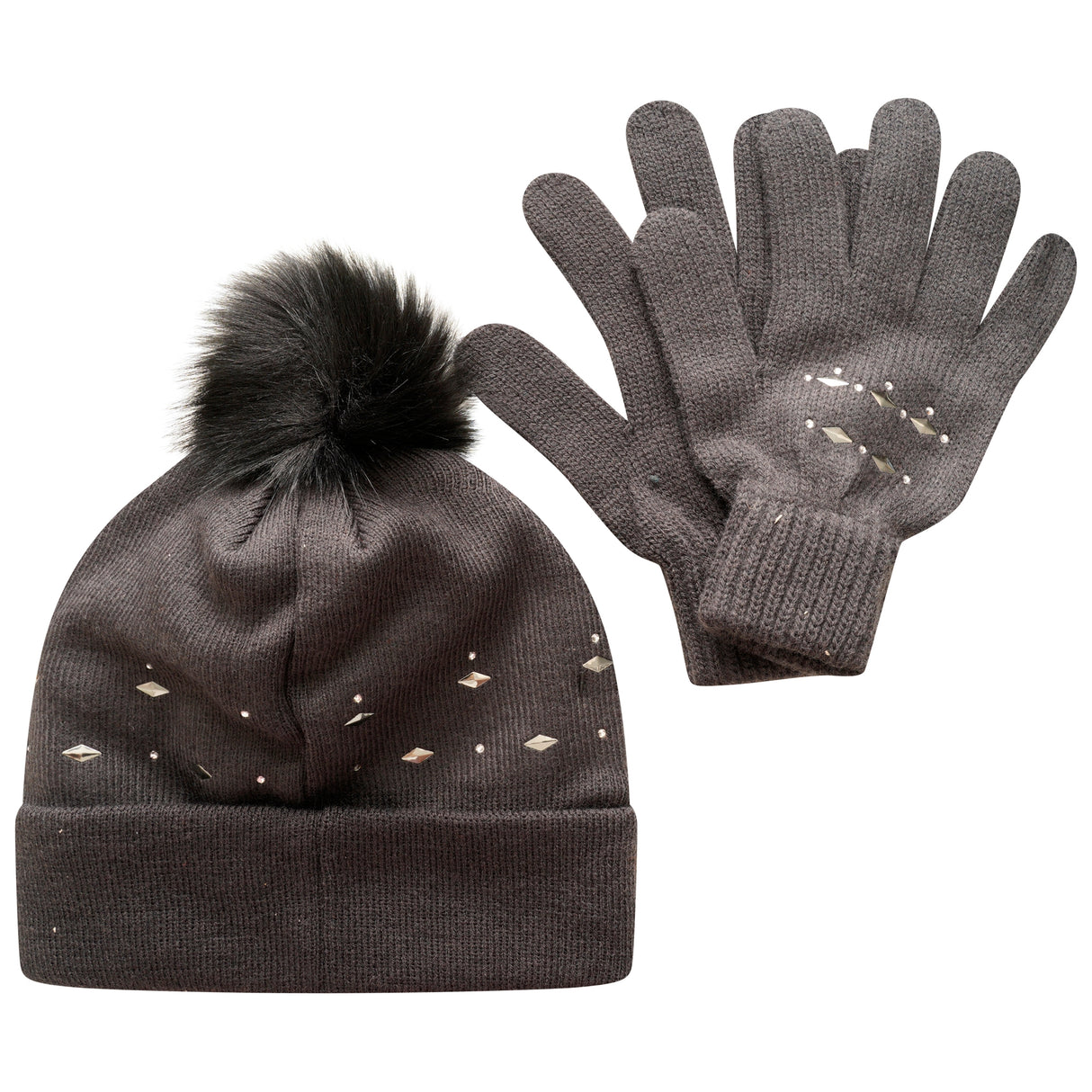 Dare2b Womens Crystal Clear Fleece Lined Hat and Gloves Set