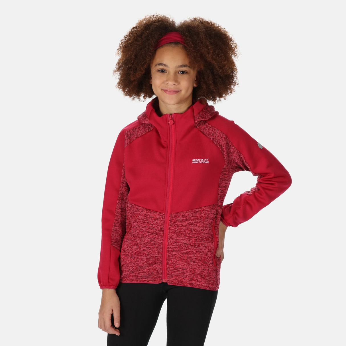 Regatta Kids Dissolver VI Marl Knit Hooded Fleece Jacket