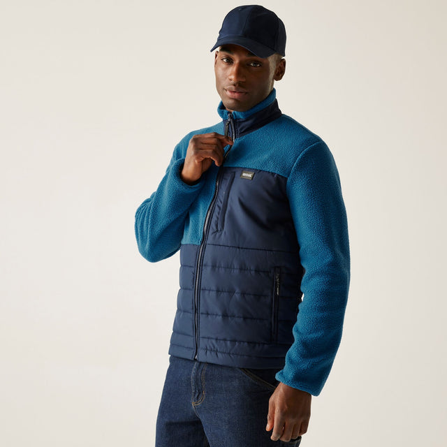 Regatta Mens Frankie Borg Full Zip Hybrid Fleece