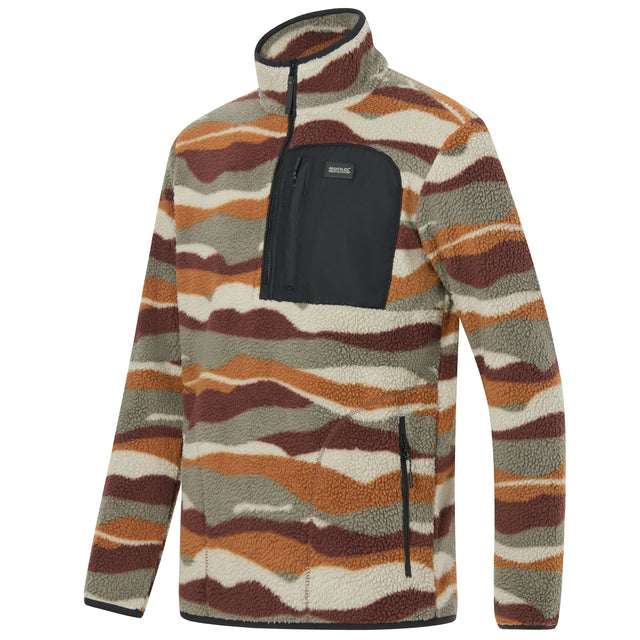 Regatta Mens Frankie Borg Half Zip Fleece Jacket