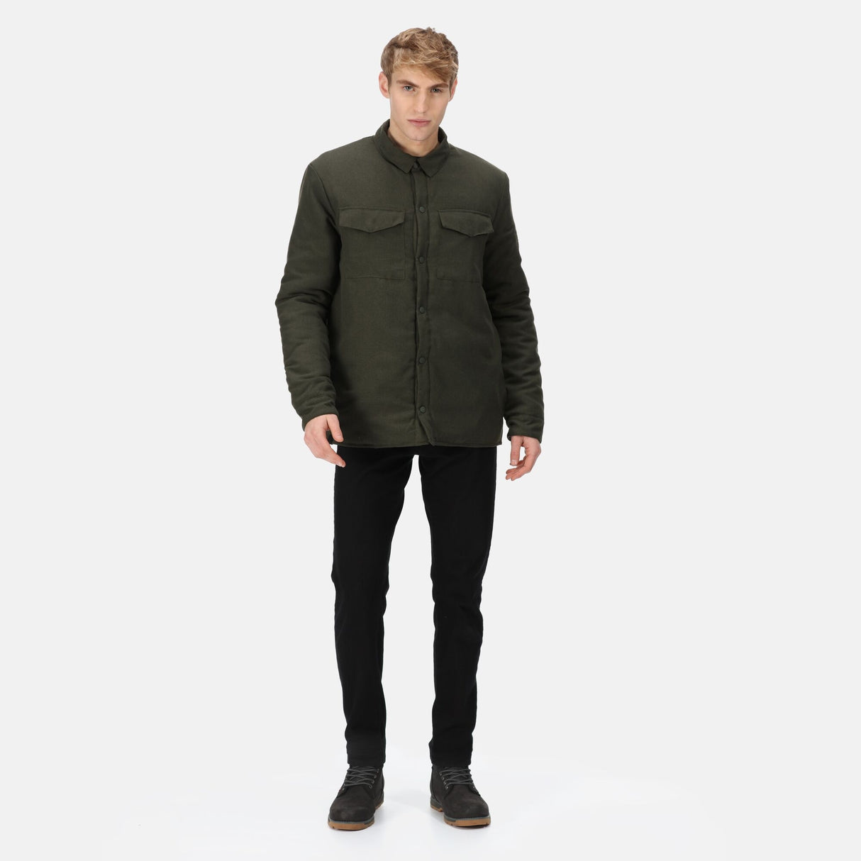 Regatta Mens Gawayne Insulated Wool Effect Winter Shirt