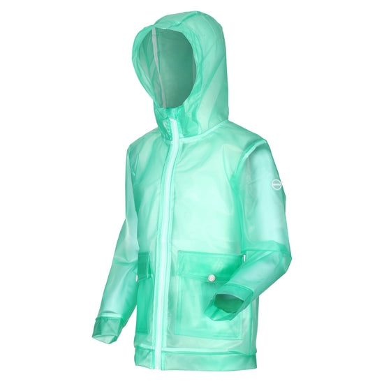 Regatta Kids Hallow Transparent Lightweight Waterproof Jacket