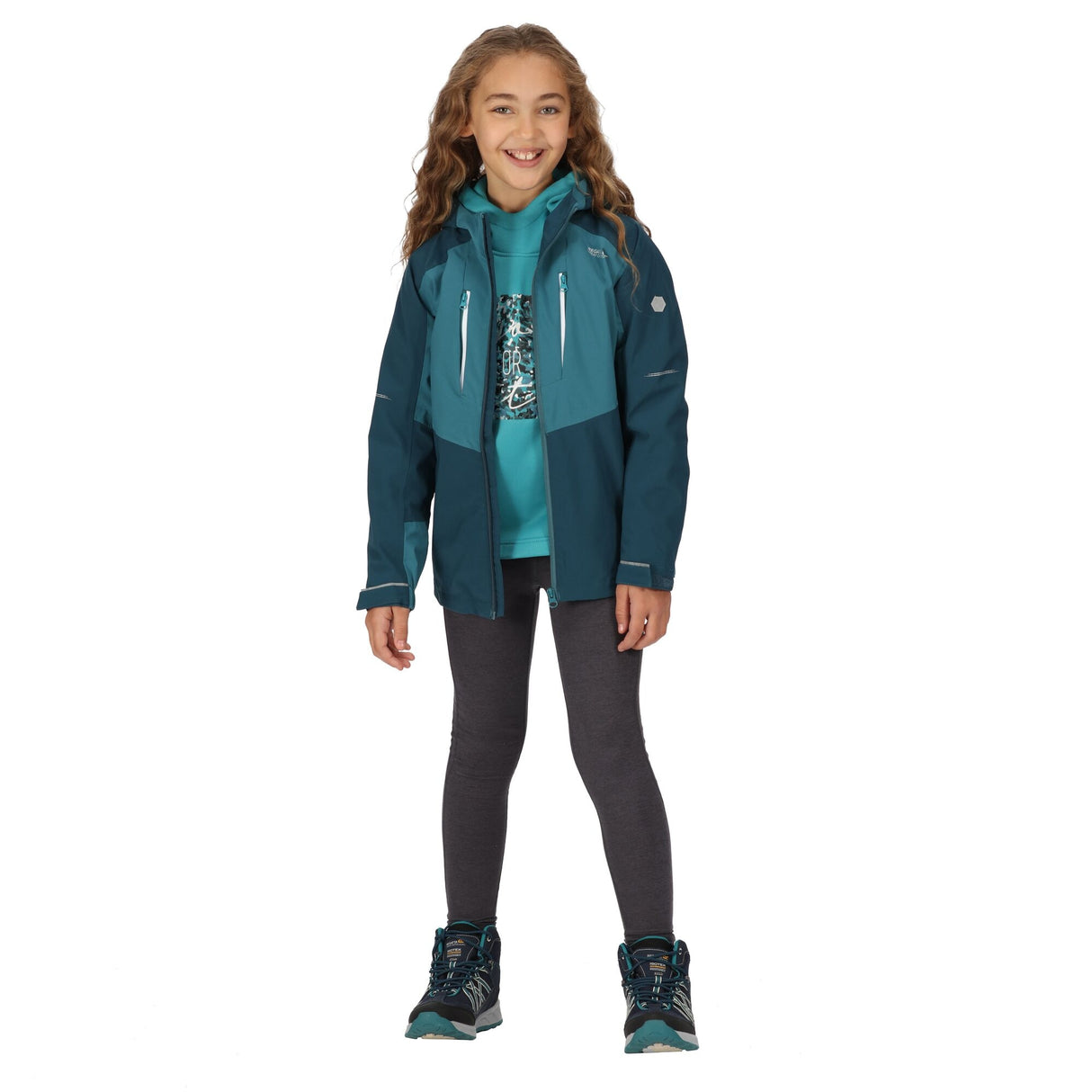 Regatta Kids Highton III Stretch Fabric Lightweight Waterproof Jacket