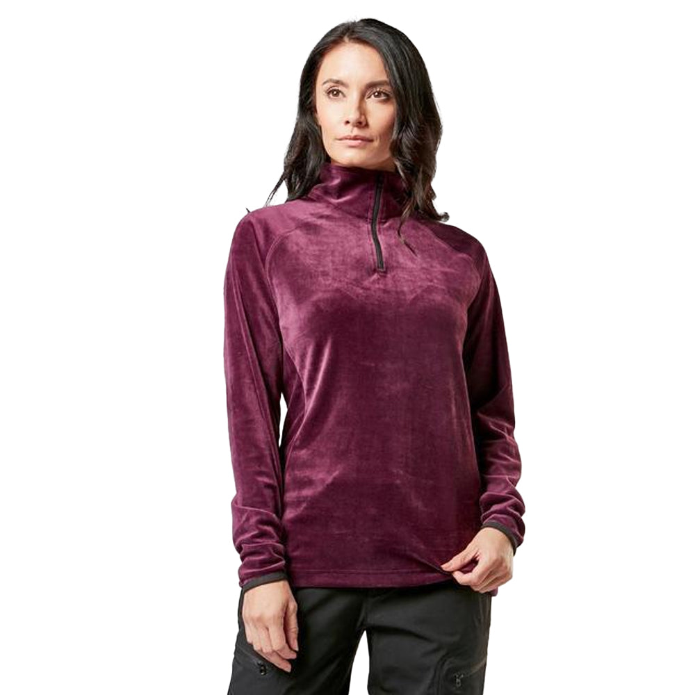 Regatta Womens Lavene Half Zip Soft Velour Fabric Fleece Jacket