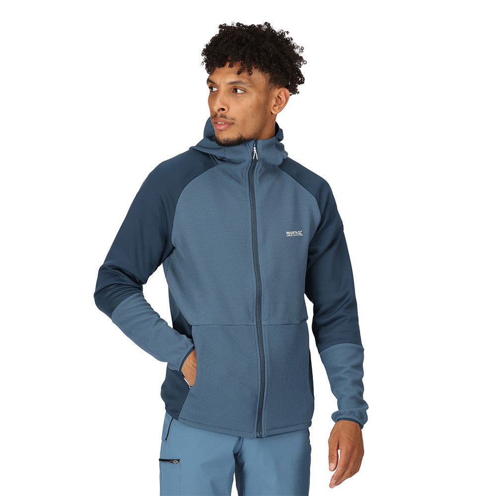 Regatta Mens Molaris Full Zip Stretch Hooded Fleece Jacket