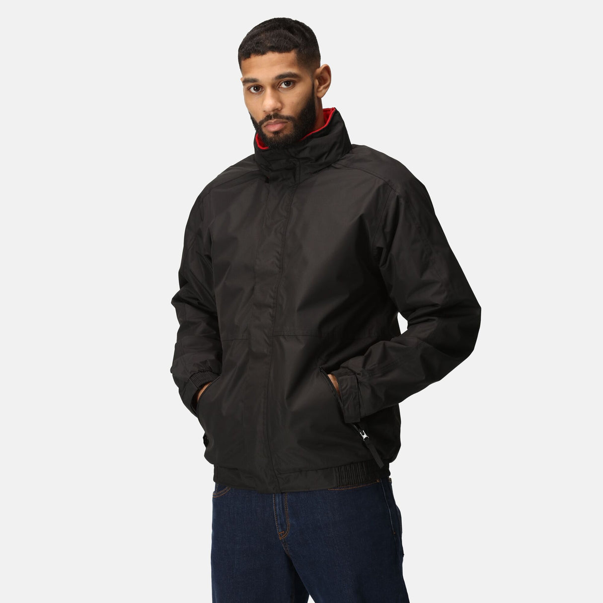 Regatta Mens Dover Fleece Lined Waterproof Bomber Jacket - Logo