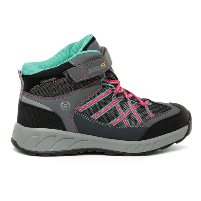 Regatta Kids Samaris V Mid Junior Hiking Velcro Waterproof Boots