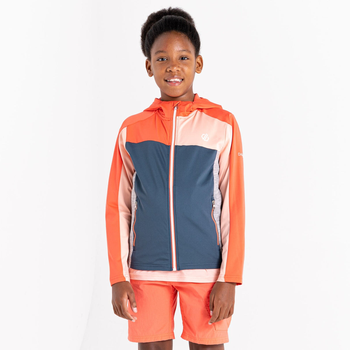 Dare2b Kids Thriving Hooded Core Stretch Midlayer Softshell Jacket